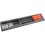 3 Piece Florescent Orange Handled Pry Bar Set with Black Oxide Blades