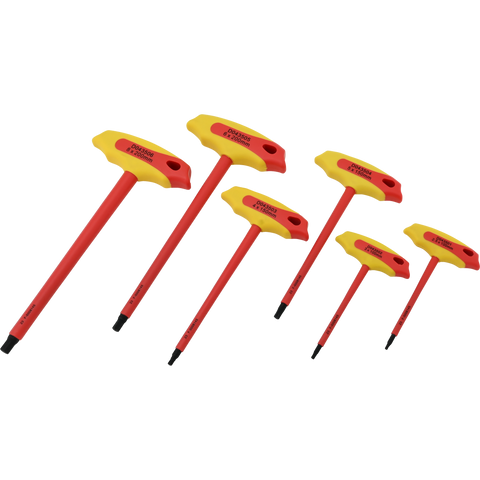 6 Piece Metric Insulated T-Handle Hex Key Set