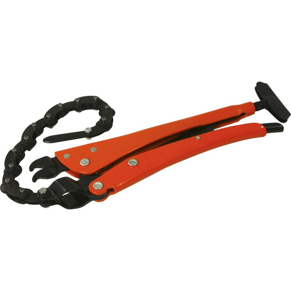 Grip-On 186-12 12-Inch Chain Pipe Cutter Locking Pliers, Heavy Duty in  Orange Epoxy