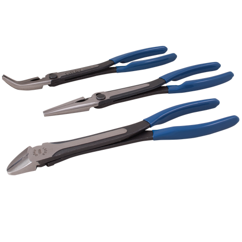 3 piece long reach heavy duty pliers