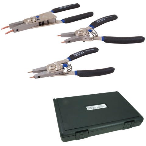 3 piece internal external snap ring plier set