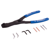 Internal and external retaining ring pliers with replaceable tips