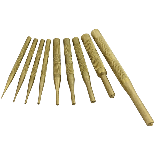 9 Piece Brass Pilot Punch Set
