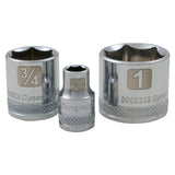 3/8" Drive 13 Piece 6 Point, Standard SAE Socket Set, 1/4" - 1"