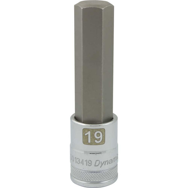 1/2" Drive Metric Hex Head, Long Length Chrome Bit Sockets