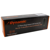 1/2" Drive 13 Piece 6 Point, Deep Impact, SAE Socket Set, 1/2" - 1-1/4"