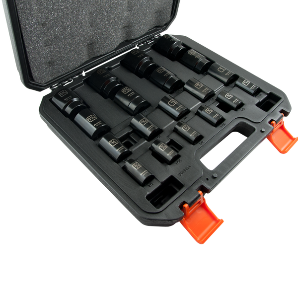 1/2" Drive 19 Pieces 6 Point Standard SAE Impact Socket Set – Dynamic ...