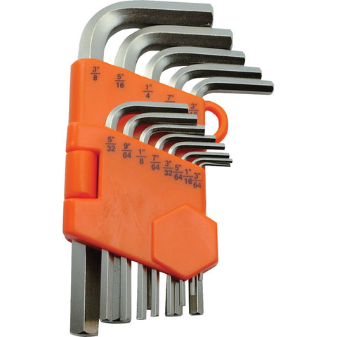 13 Piece SAE Regular Hex Key Set, 3/64" - 3/8"