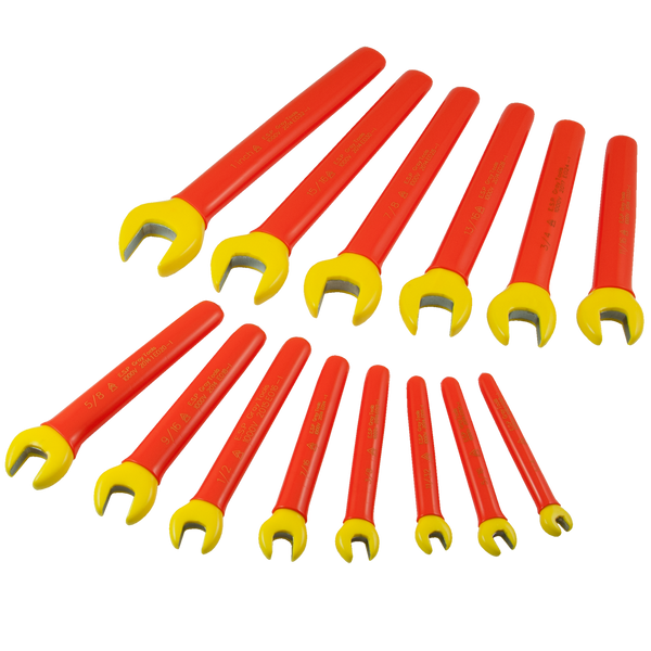 Insulated 14 Piece SAE Open End Wrench Set