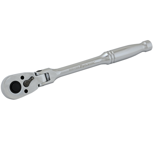 1/4" Drive Flex Head Ratchet, 6-1/2" Long, Chrome Finish