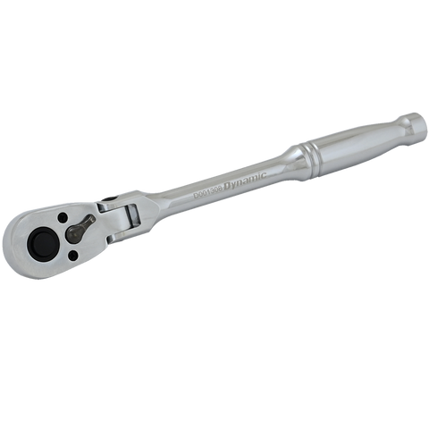 1/4" Drive Flex Head Ratchet, 6-1/2" Long, Chrome Finish
