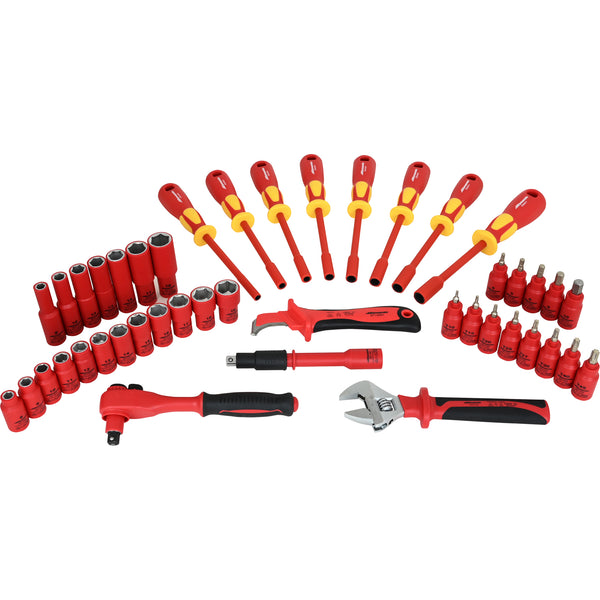 44 Piece Insulated Socket & Tool Set, 1000V Insulated – Dynamic Tools ...