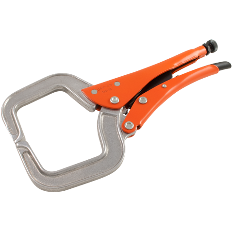 grip on locking aluminium alloy c clamp distributed by gray tools