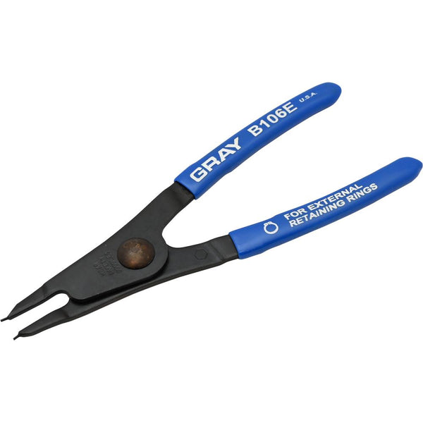 Fixed Tip Industrial Snap Ring Pliers (External Type) with Vinyl Grips