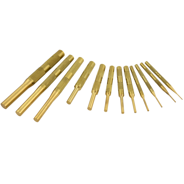 12 Piece Brass Pin Punch Set