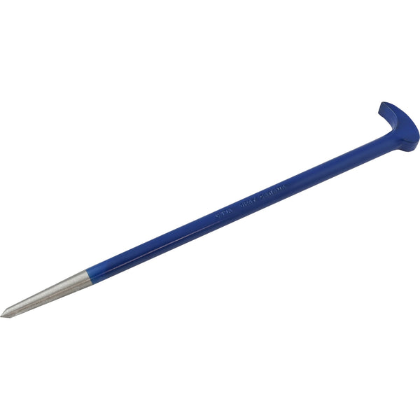 Rolling Head Pry Bars, Round Shank with Polished Point, Royal Blue Paint Finish