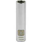 1/4" Drive 6 Point Metric Deep Length Chrome Sockets