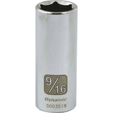 1/4" Drive 6 Point SAE Deep Length Chrome Sockets