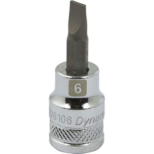 3/8" Drive Slotted Head Standard Length Chrome Bit Sockets