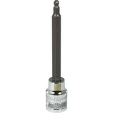 3/8" Drive SAE Hex Head Long Length Ball Nose, Chrome Bit Sockets
