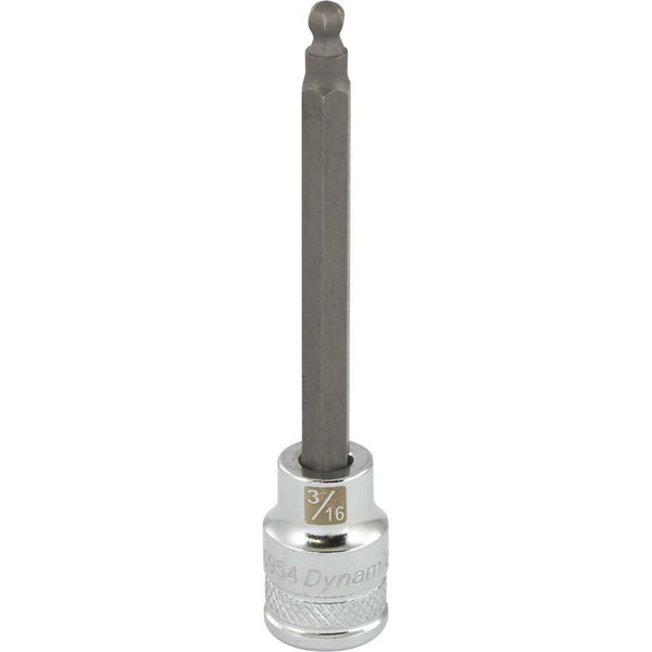 3/8" Drive SAE Hex Head Long Length Ball Nose, Chrome Bit Sockets