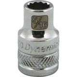 3/8" Drive 12 Point SAE Standard Length, Chrome Sockets