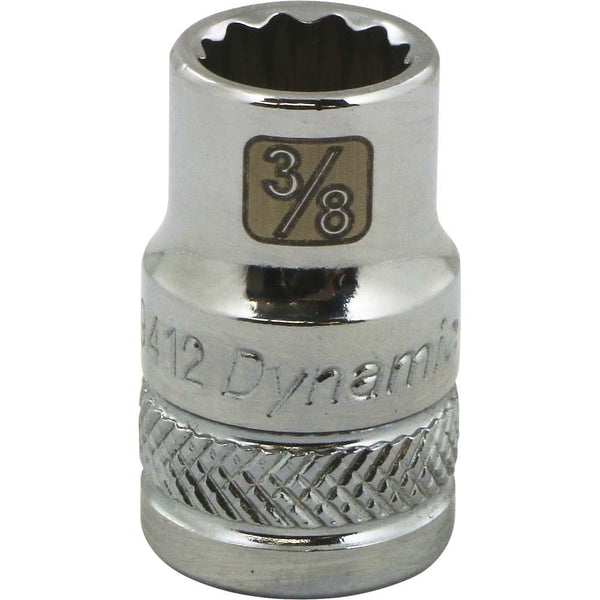 3/8" Drive 12 Point SAE Standard Length, Chrome Sockets