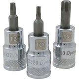 1/2" Drive 7 Piece Standard, Torx® Socket Set, T20 - T50