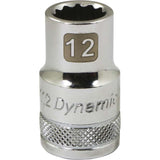1/2" Drive 12 Point Metric, Standard Length, Chrome Sockets
