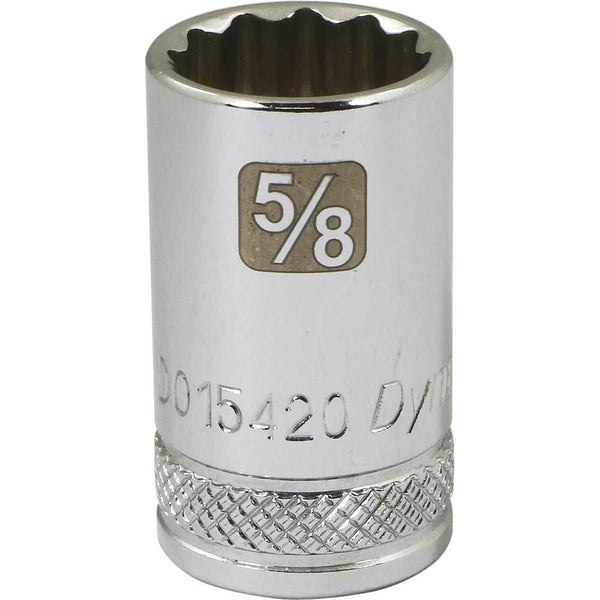 1/2" Drive 12 Point SAE, Standard Length, Chrome Sockets