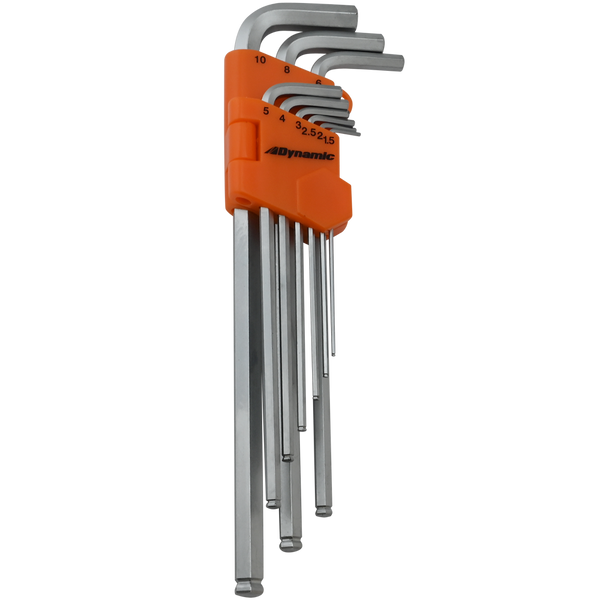 9 Piece Metric Extra Long High-Torque Hex Key Set, 1.5mm - 10mm