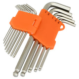 22 Piece SAE and Metric Ball End Long Hex Key Set