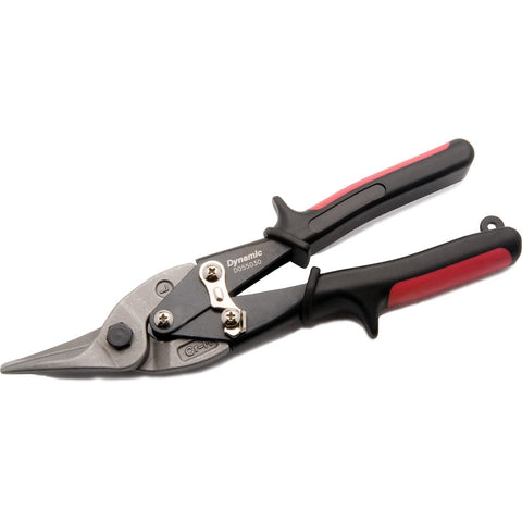10" Aviation Snips, Cuts Left, Red Handle