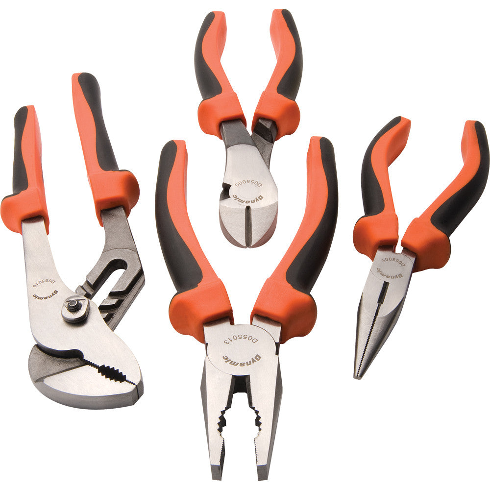 Dynamic Tools D055200 Plier Set with Comfort Grip Handles (4 Piece)