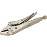 Locking Pliers With Curved Jaws and Wire Cutter