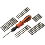 21 Piece Screwdriver Set With Removable Bits And Comfort Grip Handle