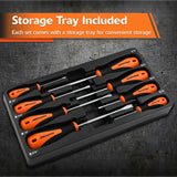 8 Piece Slotted and Phillips® Screwdriver Set With Comfort Grip Handles