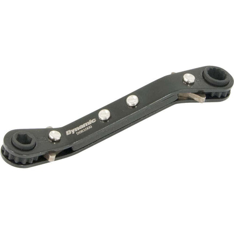 1/4" X 5/16" Double Box End Ratcheting Wrench, 25° Offset