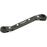 3/8" X 7/16" Double Box End Ratcheting Wrench, 25° Offset