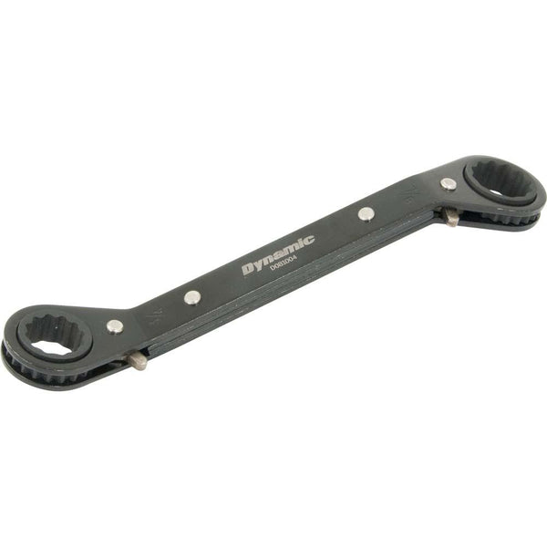 3/4" X 7/8" Double Box End Ratcheting Wrench, 25° Offset