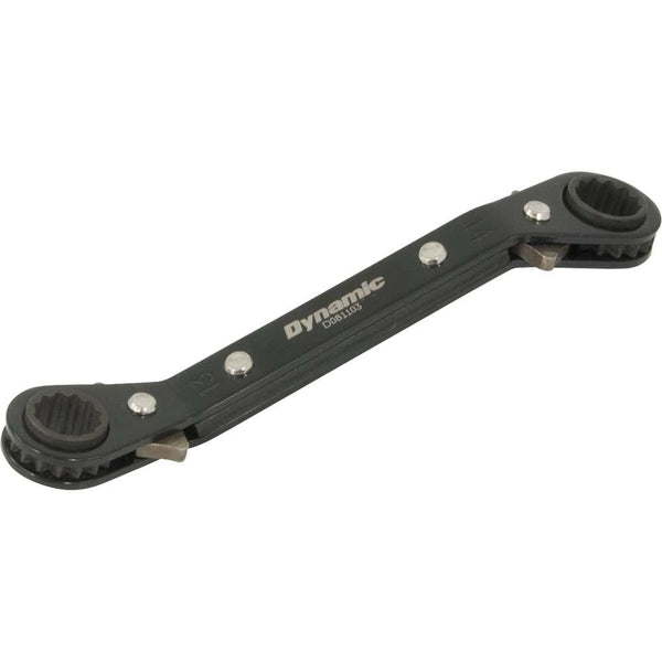 13mm X 14mm Double Box End Ratcheting Wrench, 25° Offset
