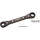 1/4" X 5/16" Double Box End Ratcheting Wrench, Straight