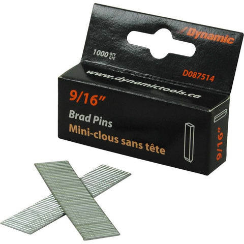 9/16" Brad Pins, 1,000/pack