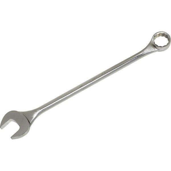 12 Point Metric Round Shank Combination Wrenches - 15° Offset - Satin Chrome Finish